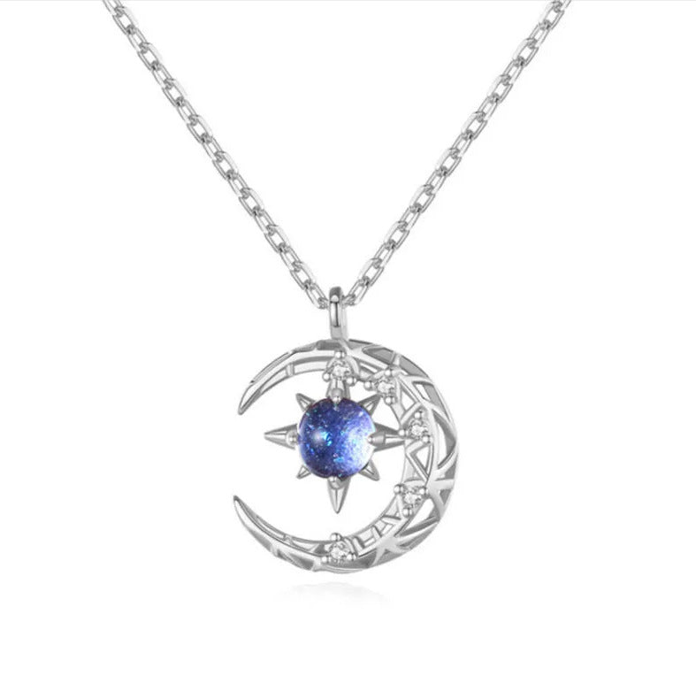 Explosive Style Star And Moon Necklace