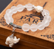 Crystal Elephant Charm Bracelet