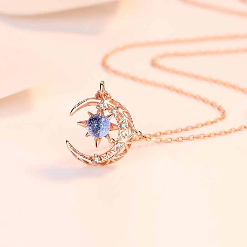 Explosive Style Star And Moon Necklace