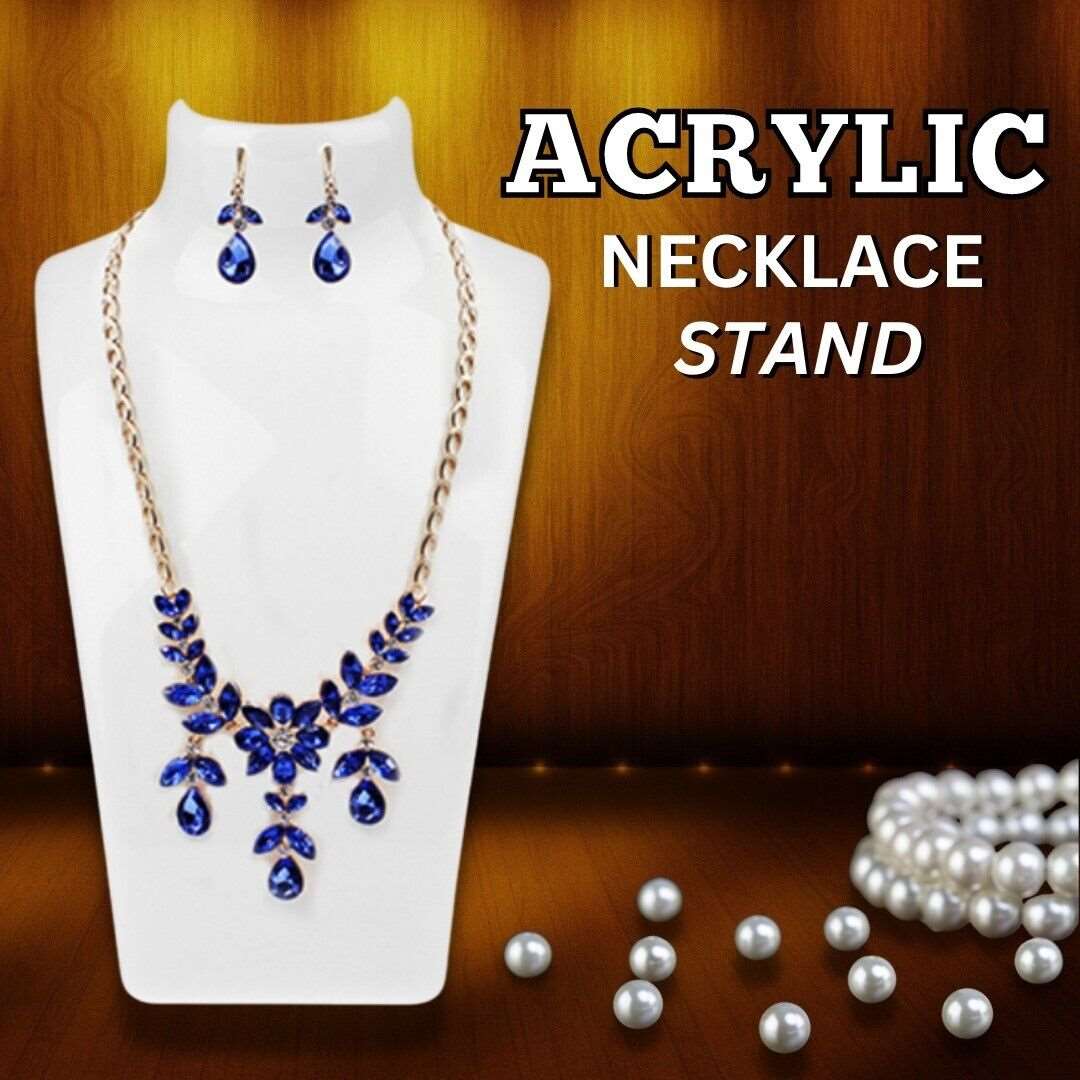 Acrylic Display Stand Necklace Pendant Bust Mannequin Earring Jewelry Chain Show - Jps collections