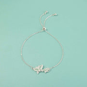 Butterfly Glow-In-The-Dark Silver Bracelet