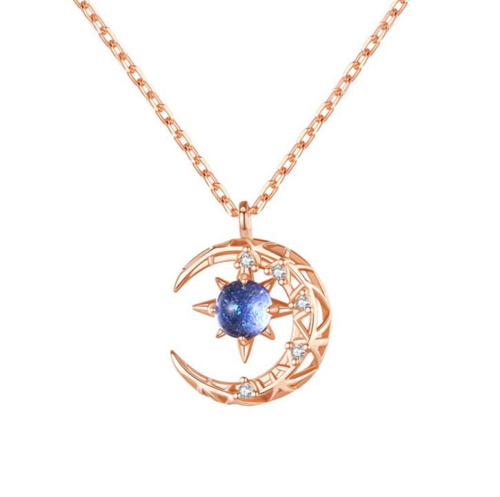 Explosive Style Star And Moon Necklace