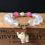 Crystal Elephant Charm Bracelet