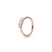 Variety of rose gold and zircon rings