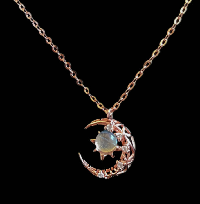 Explosive Style Star And Moon Necklace