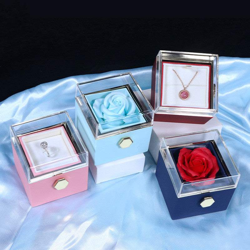 Rotating Soap Flower Rose Gift Box