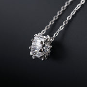 Cylinder Zircon Necklace Rhinestones Ins Fashion Jewelry Accessories