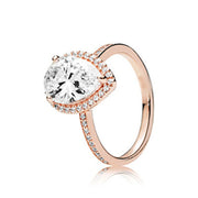 Variety of rose gold and zircon rings