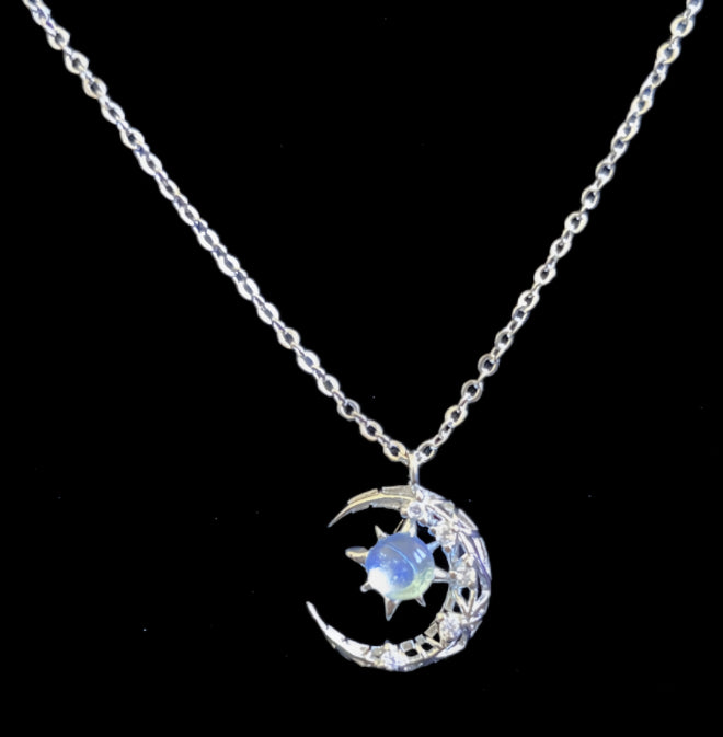 Explosive Style Star And Moon Necklace