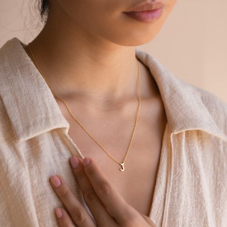 Stainless Steel Letter Necklace