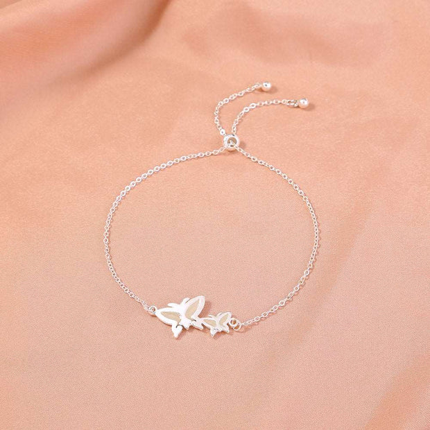 Butterfly Glow-In-The-Dark Silver Bracelet