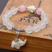 Crystal Elephant Charm Bracelet