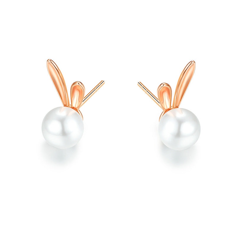 NEW 2024 Bagley S925 Silver Rabbit Pearl Earrings