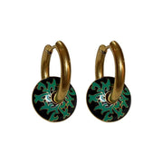 Simple Elegance Retro Painted Drop Oil Exquisite Earrings