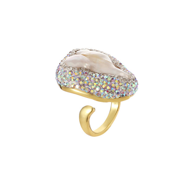 Retro Baroque Natural Pearl Ring