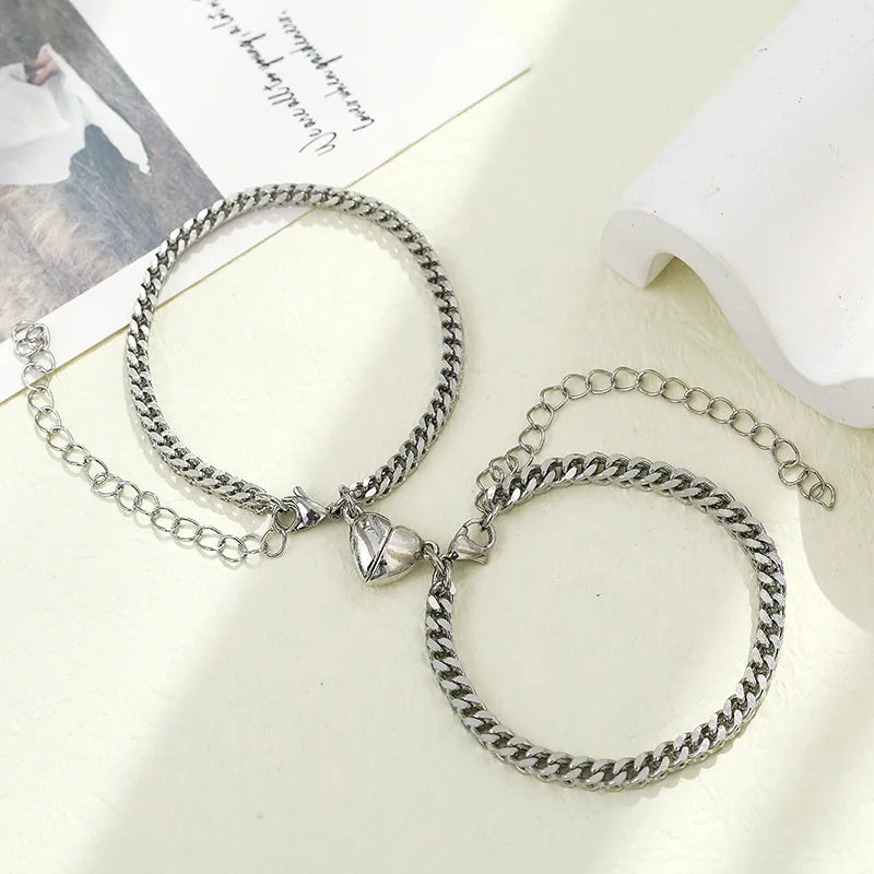 Magnatic Stainless Bracelets Lover Friendship Relationship Couple Jewelry