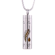 Cylinder Love Aromatherapy Pendant Perfume Essential Oil Stainless Steel Necklace