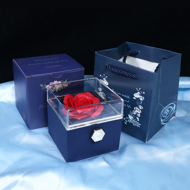 Rotating Soap Flower Rose Gift Box