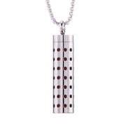 Cylinder Love Aromatherapy Pendant Perfume Essential Oil Stainless Steel Necklace