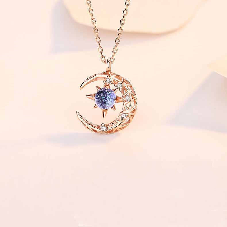 Explosive Style Star And Moon Necklace