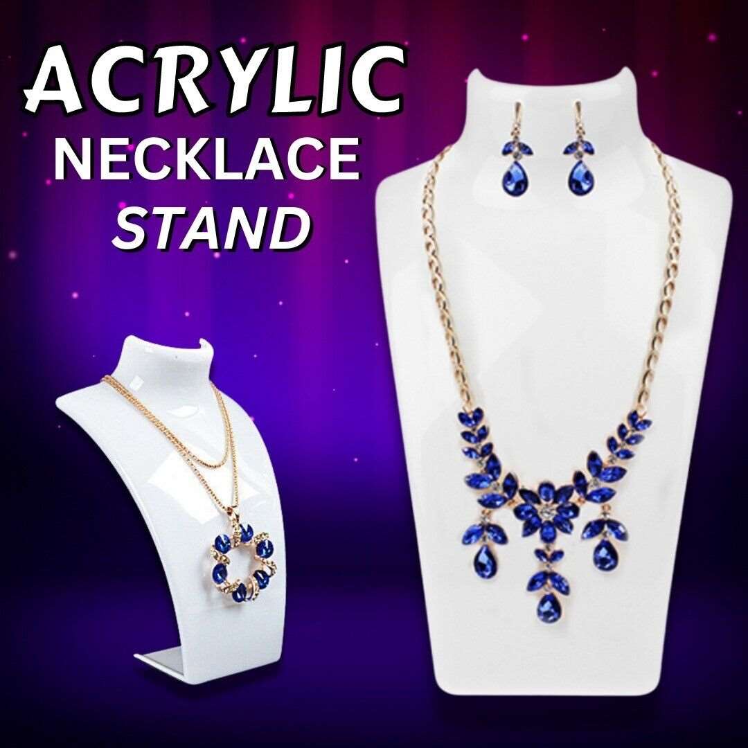 Acrylic Display Stand Necklace Pendant Bust Mannequin Earring Jewelry Chain Show - Jps collections