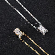 Cylinder Zircon Necklace Rhinestones Ins Fashion Jewelry Accessories