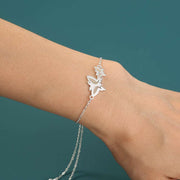 Butterfly Glow-In-The-Dark Silver Bracelet