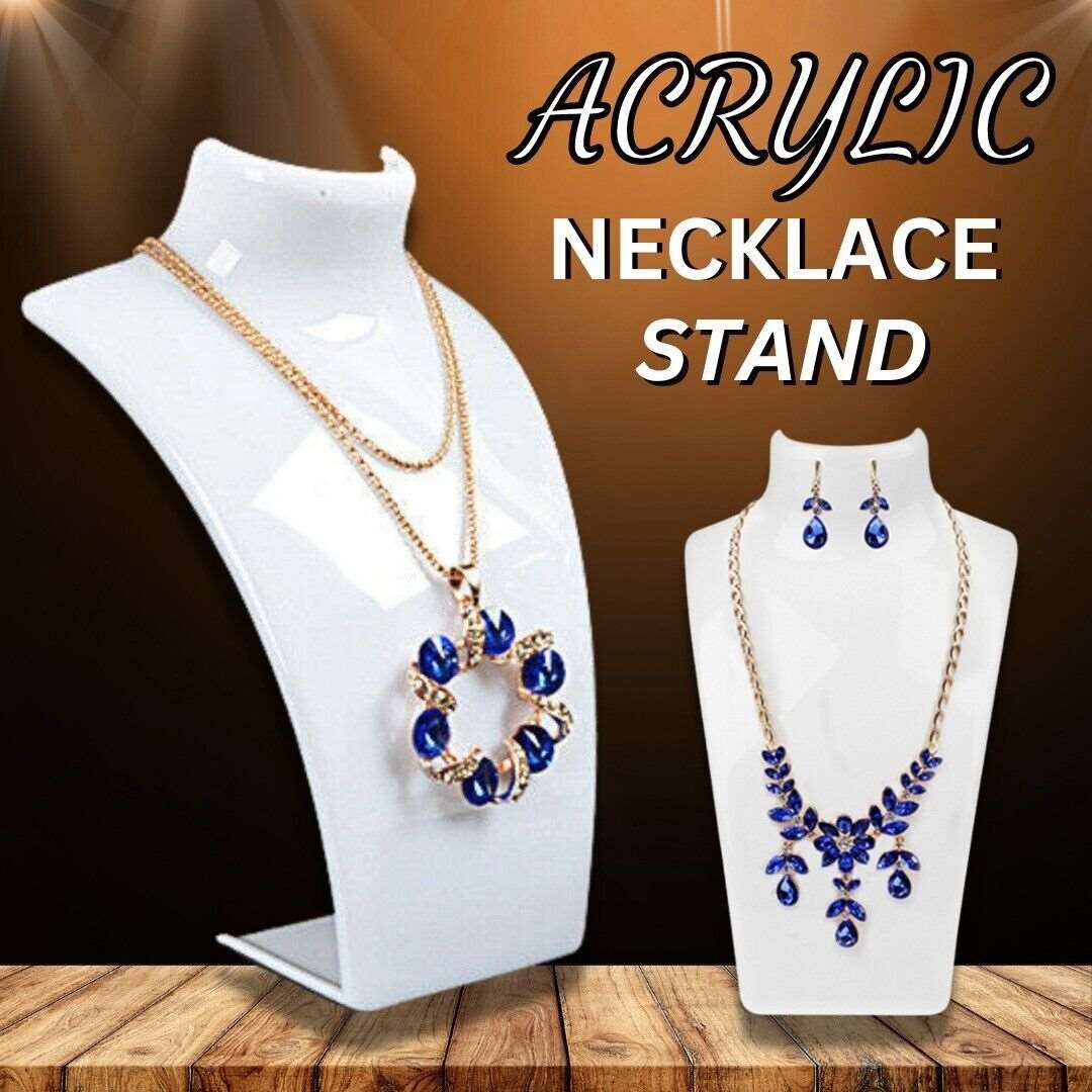 Acrylic Display Stand Necklace Pendant Bust Mannequin Earring Jewelry Chain Show - Jps collections