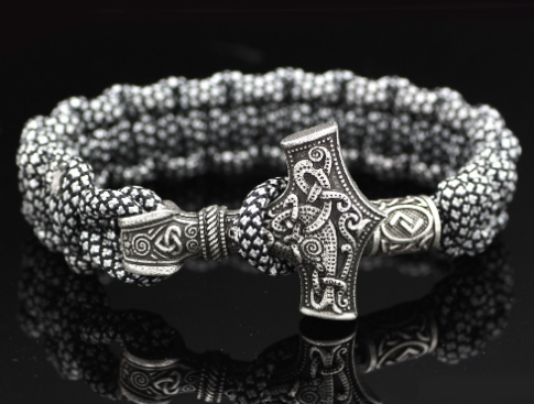 Vintage Thor's Hammer Braided Bracelet - Jps collections