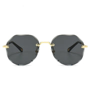 Polygonal Sunglasses Women Rimless Trimmed Sunglasses - Jps collections