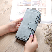 Matte PU Leather Multi-Function Wallet