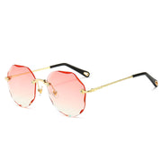 Polygonal Sunglasses Women Rimless Trimmed Sunglasses - Jps collections