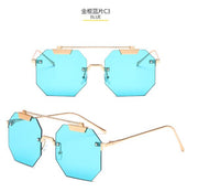 2023 New Arrival Brand Designer Sunglasses irregular Women Shades red silver Glasses Fashion Rimless Eyewear UV400 With box NX - Jps collections