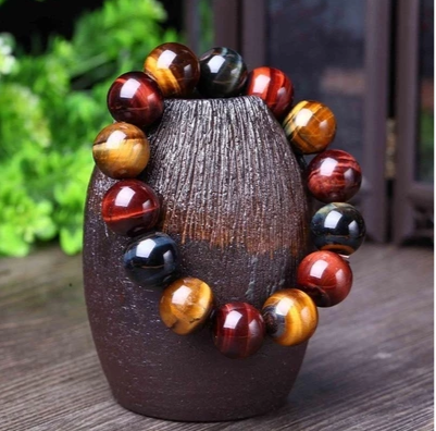 Tiger Eye Bracelet Natural Crystal Stone Buddha Bead Bracelet - Jps collections