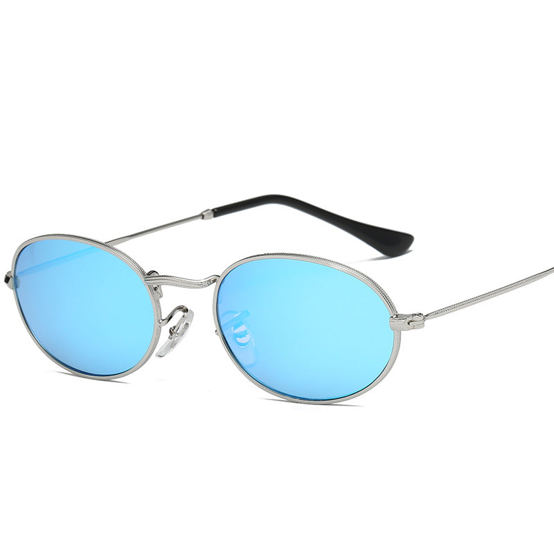 Fashion Women Sunglasses 2023 Famous Oval Sun Glasses Luxury Brand Metal Round Frames Black Small Cheap Eyewear - Jps collections