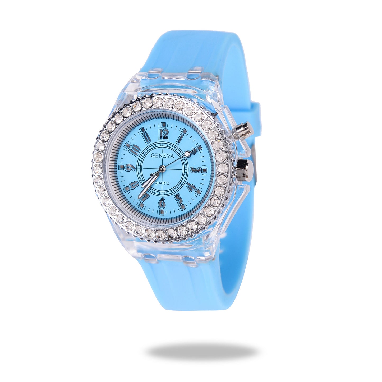 LED Luminous Watches Geneva Women Quartz Watch Women Ladies Silicone Bracelet Watches - Jps collections