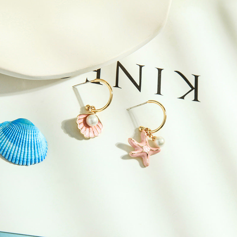 Shell pearl earrings - Jps collections