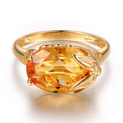 Engagement Ring Citrine Gemstone Ring - Jps collections