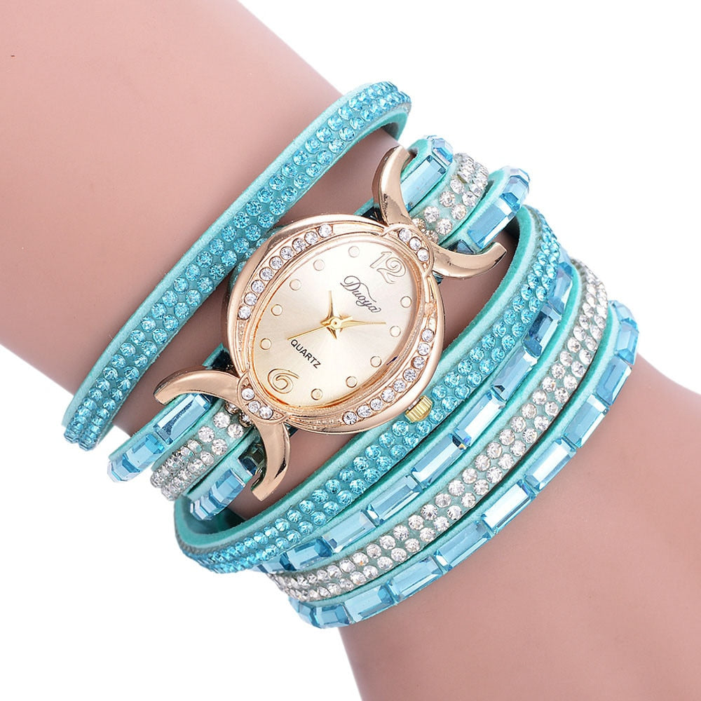 New Casual Rhinestone Watch Dress Ladies Bracelet Watch Analog Quartz Watch for Women - Jps collections