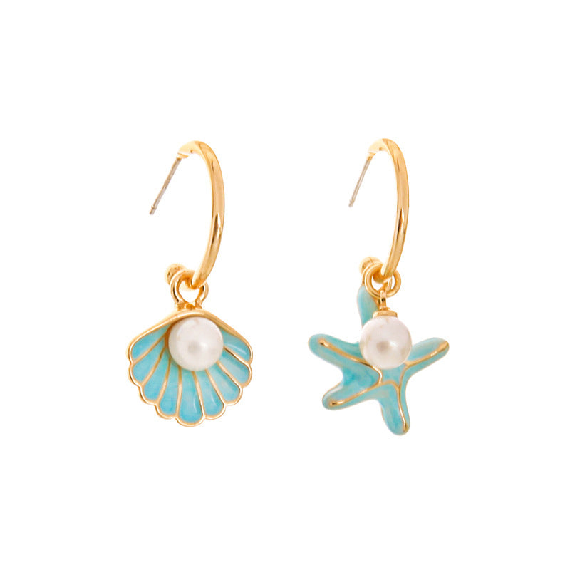 Shell pearl earrings - Jps collections