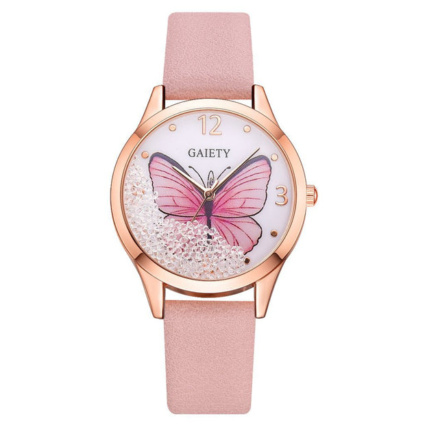 Designer Rhinestone Butterfly Watches