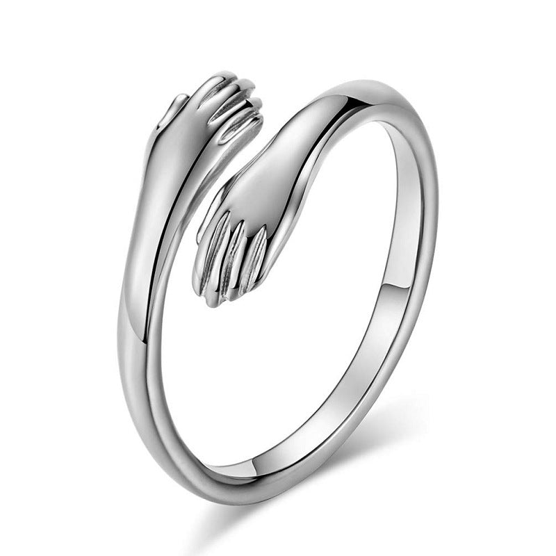 Simple Hands Hug Ring