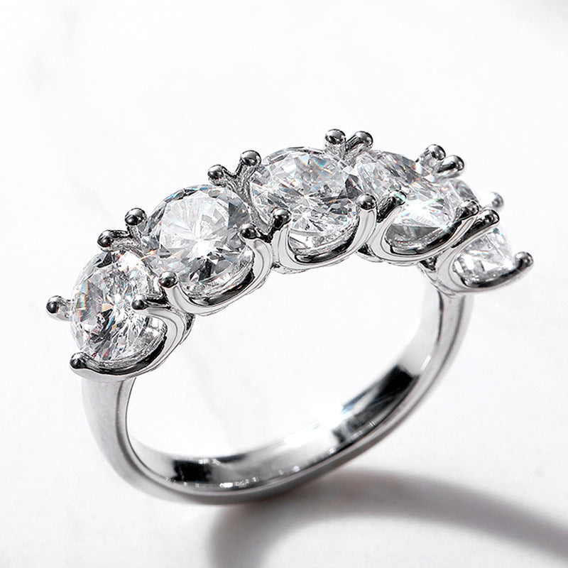 New Round Diamond Ring Zircon Ring - Jps collections