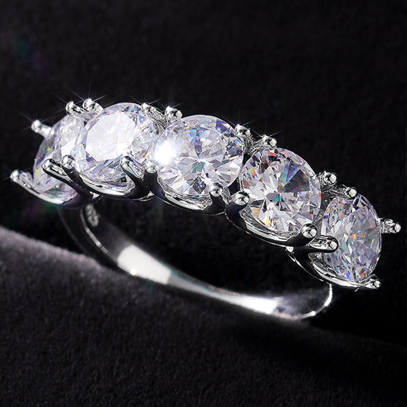 New Round Diamond Ring Zircon Ring - Jps collections