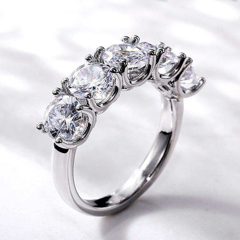 New Round Diamond Ring Zircon Ring - Jps collections