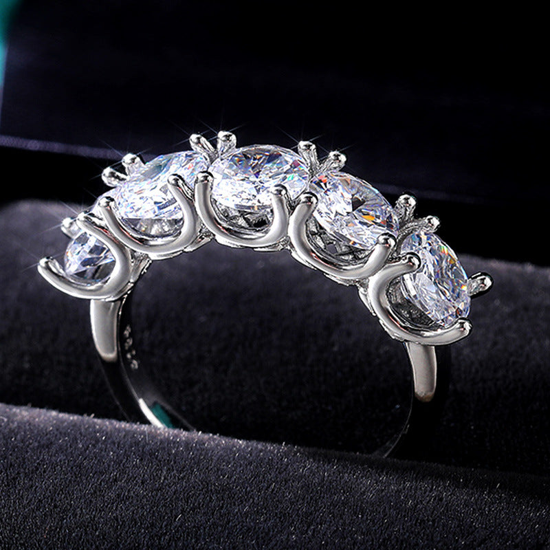 New Round Diamond Ring Zircon Ring - Jps collections