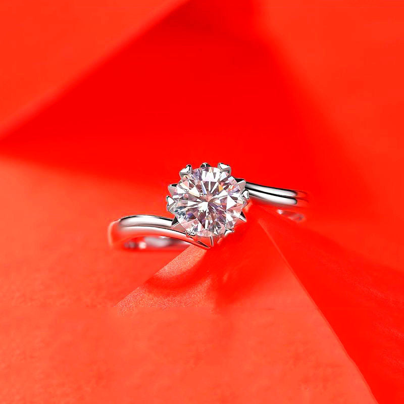 Imitation Moissan Diamond Ring