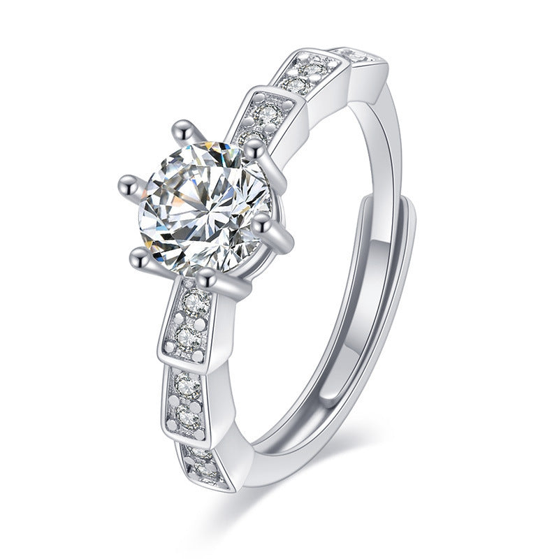 Imitation Moissan Diamond Ring