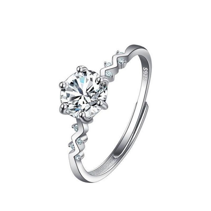 Imitation Moissan Diamond Ring