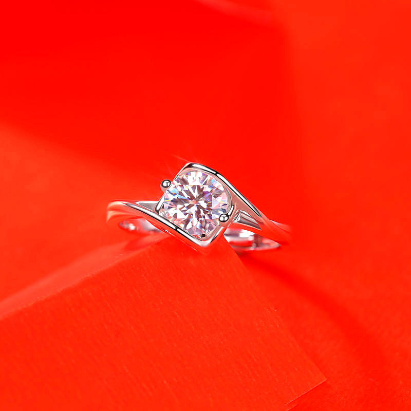 Imitation Moissan Diamond Ring